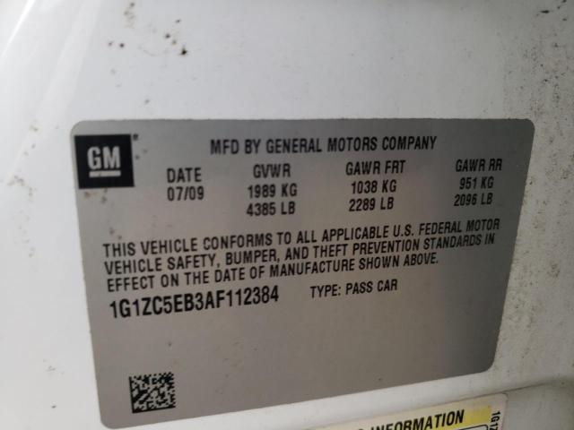 1G1ZC5EB3AF112384 - 2010 CHEVROLET MALIBU 1LT 白色 照片 12