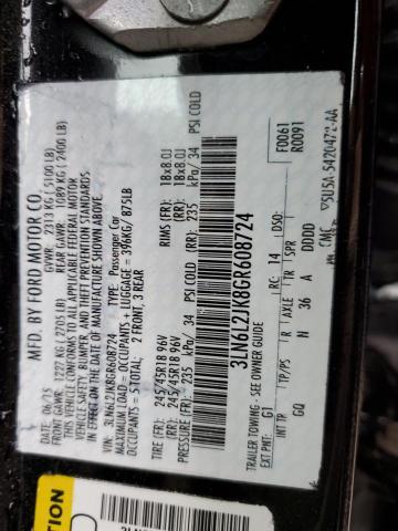 3LN6L2JK8GR608724 - 2016 LINCOLN MKZ შავი ფოტო 12