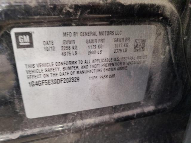 1G4GF5E39DF202329 - 2013 BUICK LACROSSE PREMIUM Черный фото 13