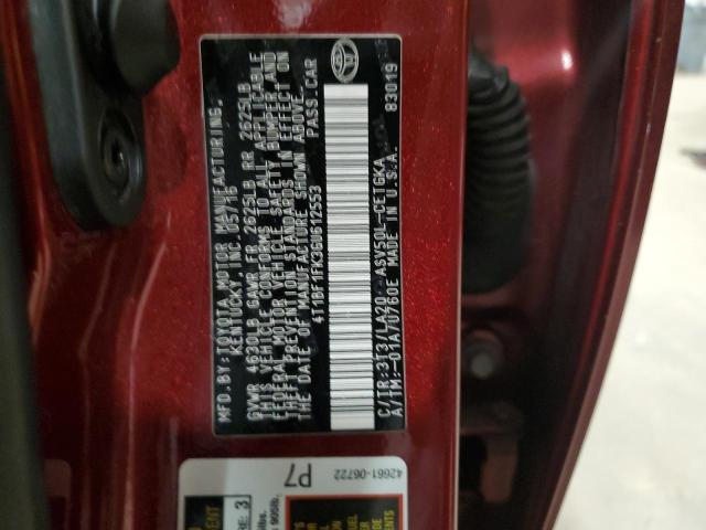 4T1BF1FK3GU612553 - 2016 TOYOTA CAMRY LE RED photo 13