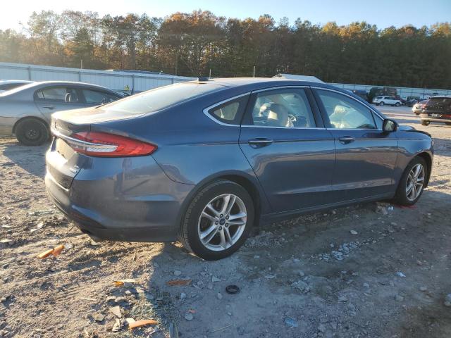 3FA6P0HD7JR272520 - 2018 FORD FUSION SE BLUE photo 3