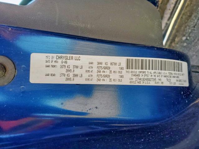 1D7HA18248S627205 - 2008 DODGE RAM 1500 ST BLUE photo 12