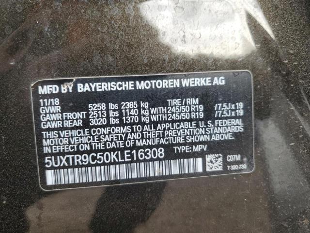 5UXTR9C50KLE16308 - 2019 BMW X3 XDRIVE30I BROWN photo 13