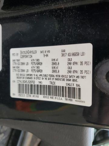 1D7HU18D05J528763 - 2005 DODGE RAM 1500 ST BLACK photo 12