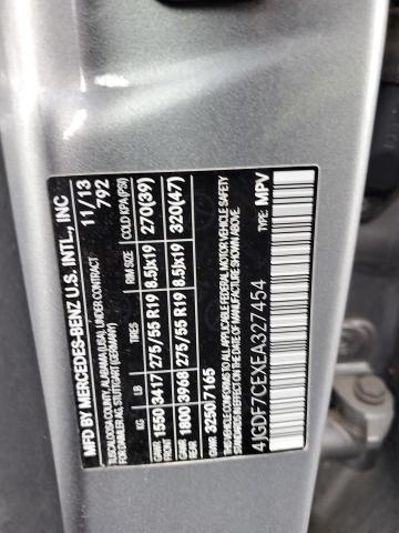 4JGDF7CEXEA327454 - 2014 MERCEDES-BENZ GL 450 4MATIC SILVER photo 13