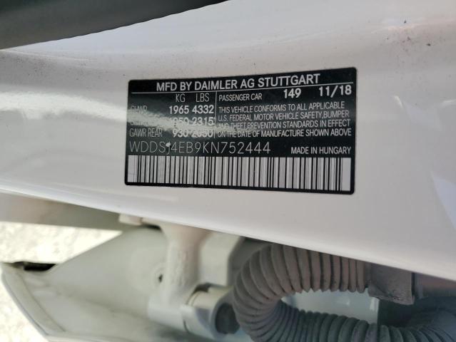 WDDSJ4EB9KN752444 - 2019 MERCEDES-BENZ CLA 250 WHITE photo 13