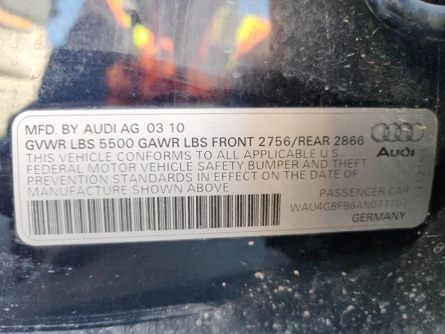 WAU4GBFB6AN071707 - 2010 AUDI A6 PRESTIGE Mavi foto 12