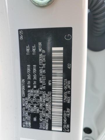 JTEVA5BR8S5036743 - 2025 TOYOTA 4RUNNER SR5 白色 照片 13