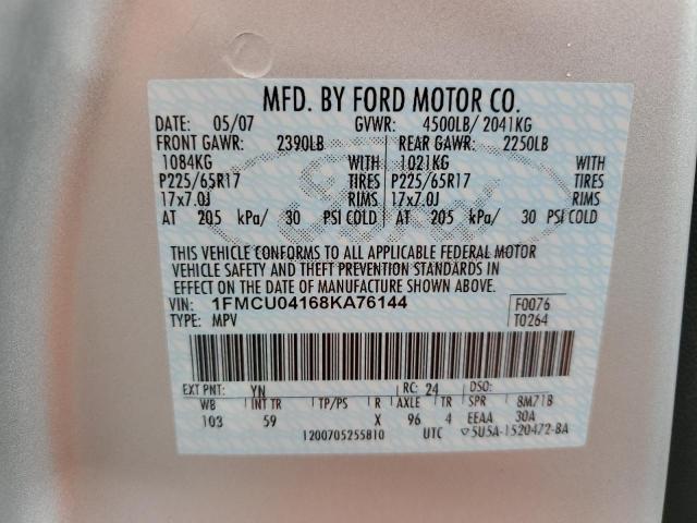 1FMCU04168KA76144 - 2008 FORD ESCAPE LIMITED 银色 照片 13