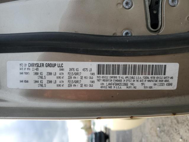 1J4NF4FB0AD512866 - 2010 JEEP COMPASS SPORT Бежевий фото 13