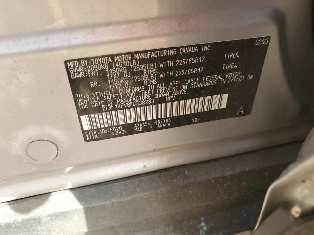 2T3F1RFV8PC338283 - 2023 TOYOTA RAV4 LE ვერცხლისფერი ფოტო 13