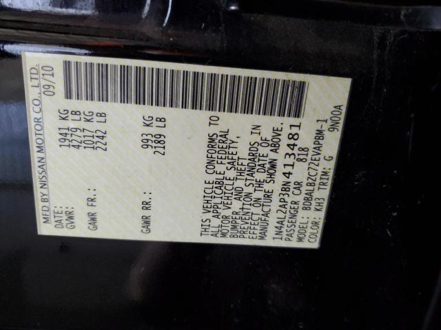 1N4AL2AP3BN413481 - 2011 NISSAN ALTIMA BASE შავი ფოტო 13