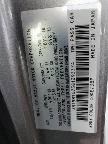 JM1BM1U73G1293374 - 2016 MAZDA 3 SPORT SILVER photo 12