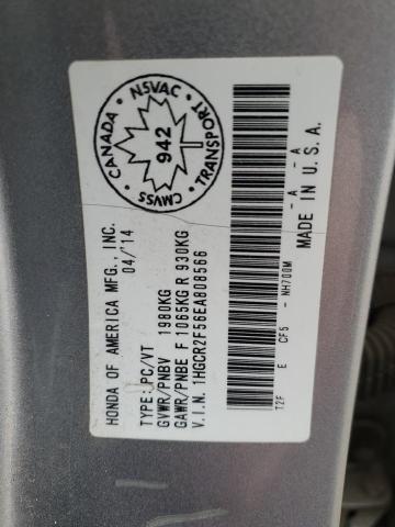 1HGCR2F56EA808566 - 2014 HONDA ACCORD SPORT 银色 照片 13