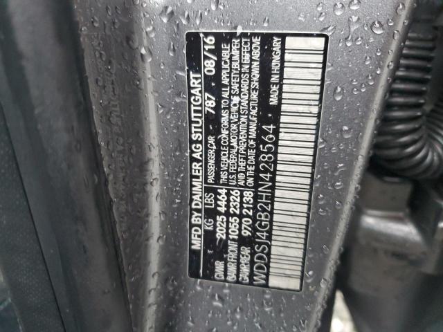 WDDSJ4GB2HN428564 - 2017 MERCEDES-BENZ CLA 250 4MATIC GRAY photo 12