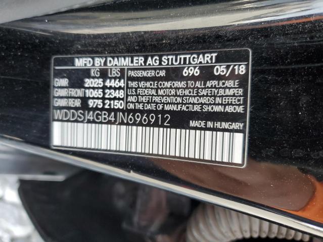 WDDSJ4GB4JN696912 - 2018 MERCEDES-BENZ CLA 250 4MATIC BLACK photo 12