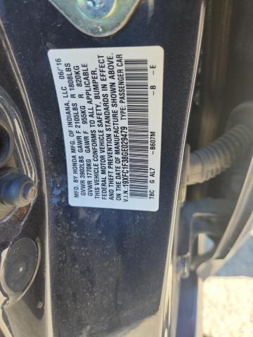 19XFC1F38GE029479 - 2016 HONDA CIVIC EX BLACK photo 12