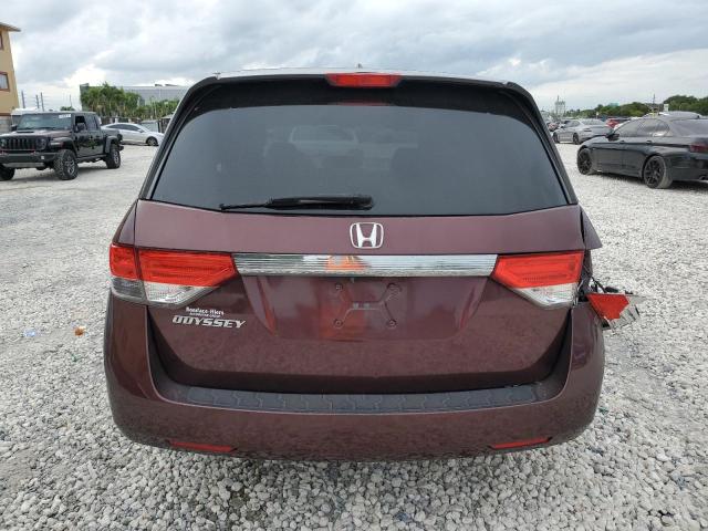 5FNRL5H66EB052231 - 2014 HONDA ODYSSEY EXL BURGUNDY photo 6