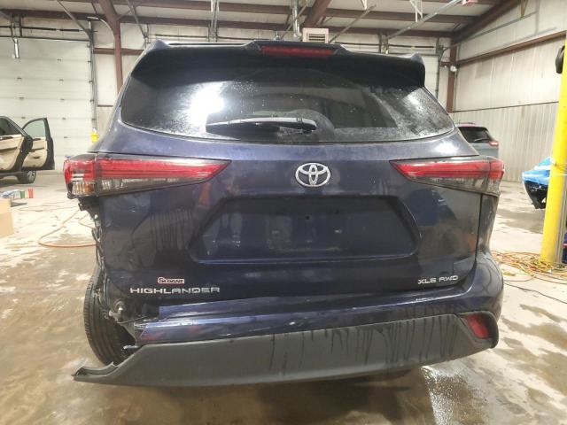 5TDHZRBHXLS050325 - 2020 TOYOTA HIGHLANDER XLE BLUE photo 6