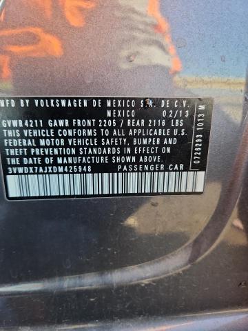 3VWDX7AJXDM425948 - 2013 VOLKSWAGEN JETTA SE 灰色 照片 12