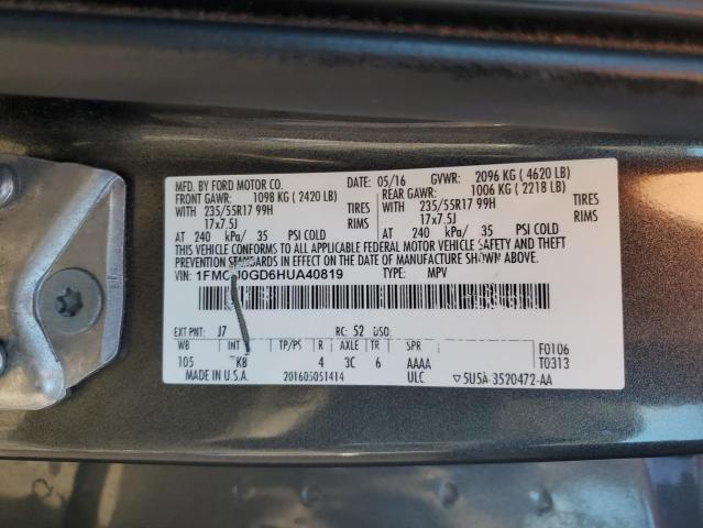 1FMCU0GD6HUA40819 - 2017 FORD ESCAPE SE Сұр фото 13