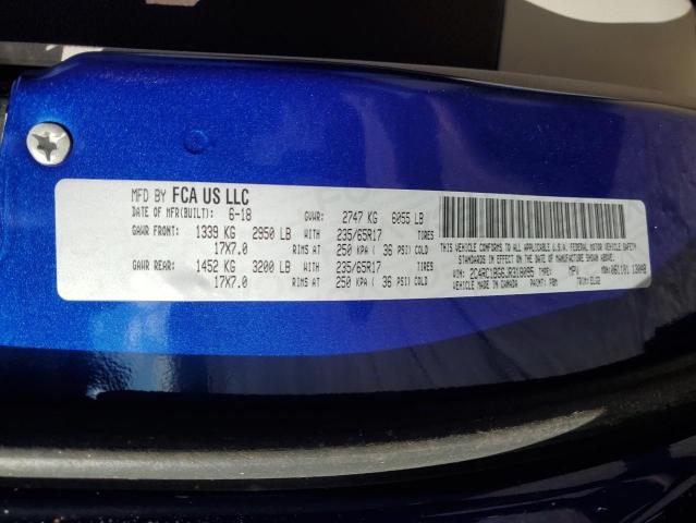 2C4RC1BG6JR318095 - 2018 CHRYSLER PACIFICA TOURING L Mavi fotoğraf 12