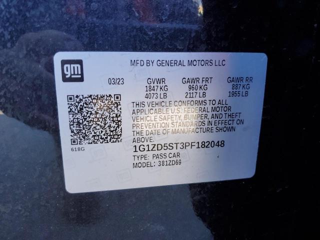 1G1ZD5ST3PF182048 - 2023 CHEVROLET MALIBU LT 灰色 照片 12