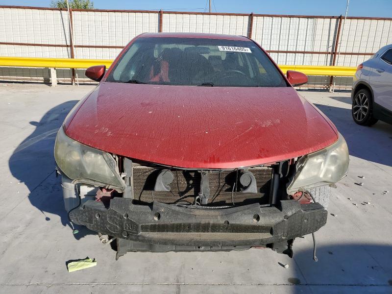 4T1BF1FKXCU500343 - 2012 TOYOTA CAMRY BASE RED photo 5