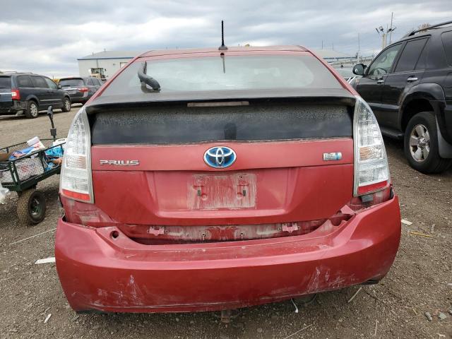 JTDKN3DU0A1008829 - 2010 TOYOTA PRIUS RED photo 6