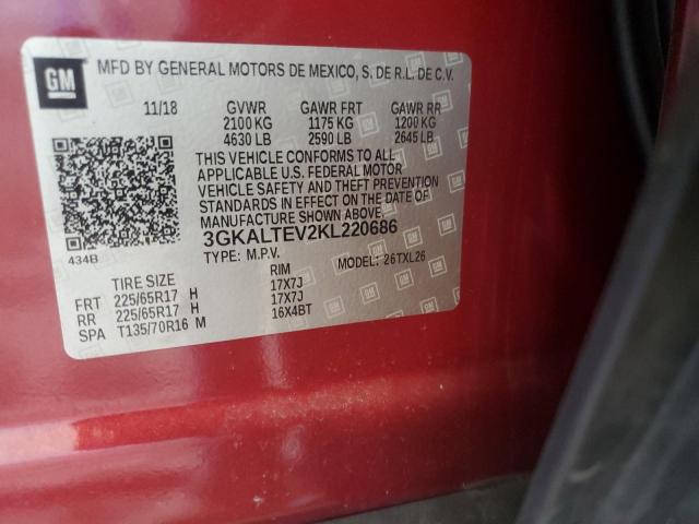 3GKALTEV2KL220686 - 2019 GMC TERRAIN SLE RED photo 14