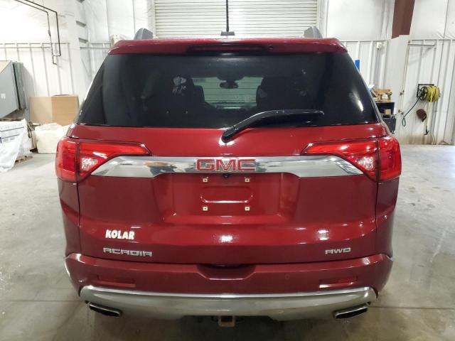 1GKKNXLS8HZ131639 - 2017 GMC ACADIA DENALI MAROON photo 6