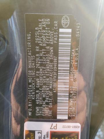 4T1BF1FK9FU946987 - 2015 TOYOTA CAMRY LE BLUE photo 12