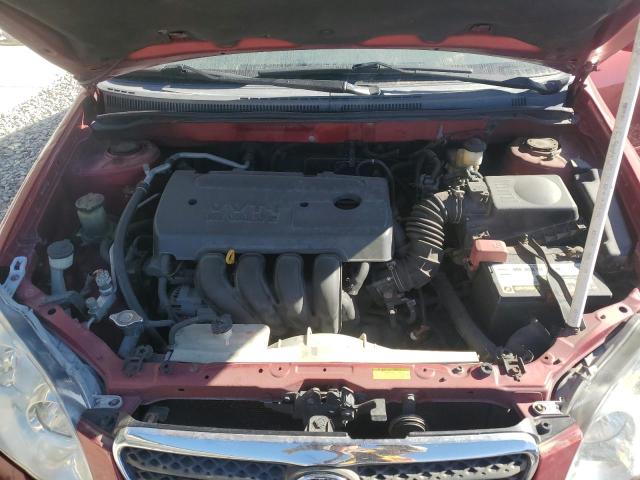 JTDBR32E470121326 - 2007 TOYOTA COROLLA CE Қызыл фото 11