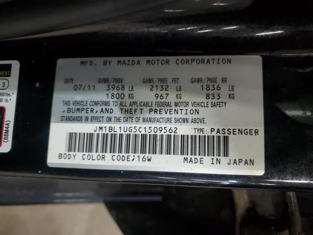 JM1BL1UG5C1509562 - 2012 MAZDA 3 I BLACK photo 12