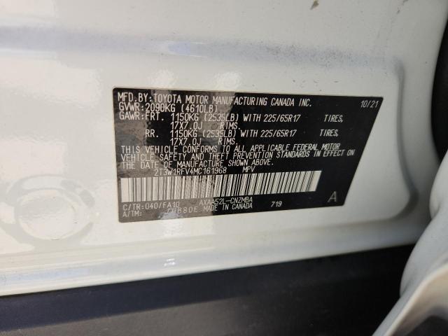 2T3W1RFV4MC161968 - 2021 TOYOTA RAV4 XLE WHITE photo 13
