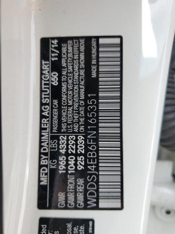 WDDSJ4EB6FN165351 - 2015 MERCEDES-BENZ CLA 250 Սպիտակ լուսանկար 12