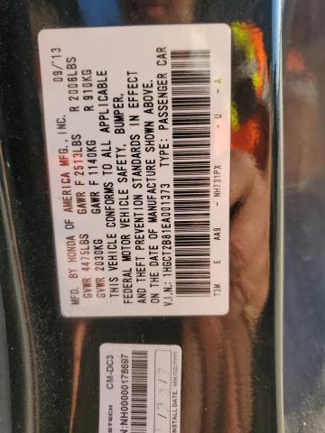 1HGCT2B81EA001373 - 2014 HONDA ACCORD EXL 黑色 照片 13