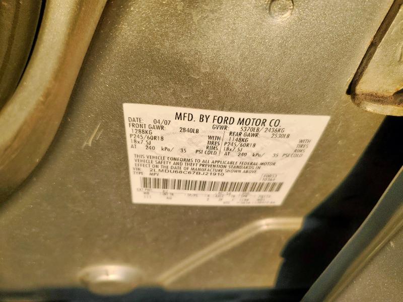 2LMDU68C67BJ21910 - 2007 LINCOLN MKX SILVER photo 12