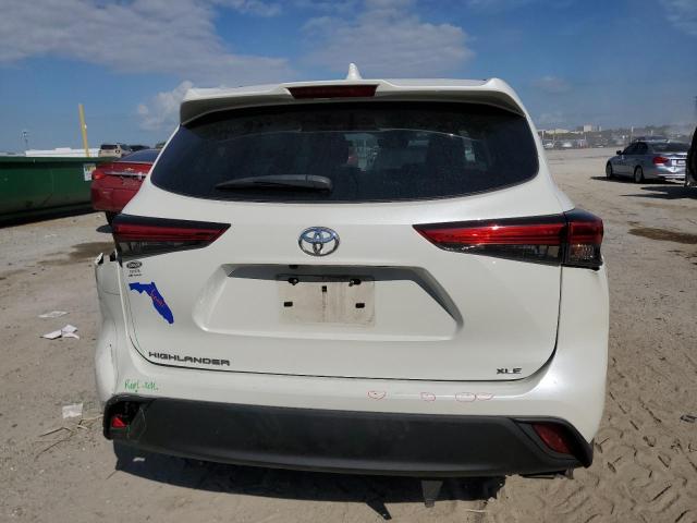 5TDGZRAH4MS533680 - 2021 TOYOTA HIGHLANDER XLE Beyaz fotoğraf 6