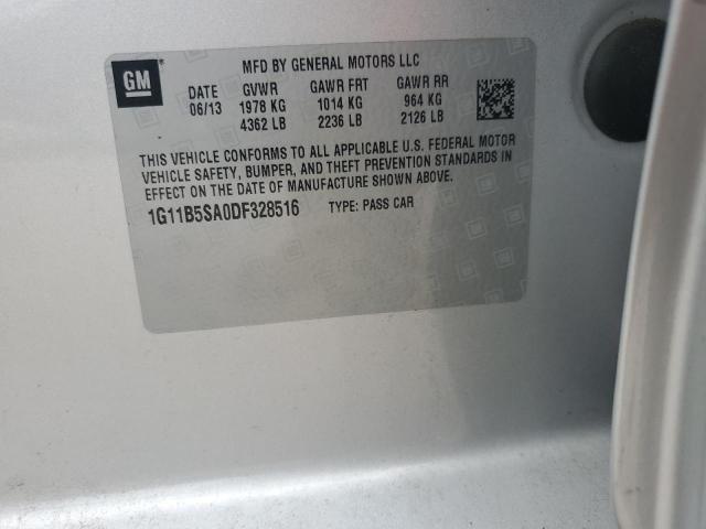 1G11B5SA0DF328516 - 2013 CHEVROLET MALIBU LS SILVER photo 13