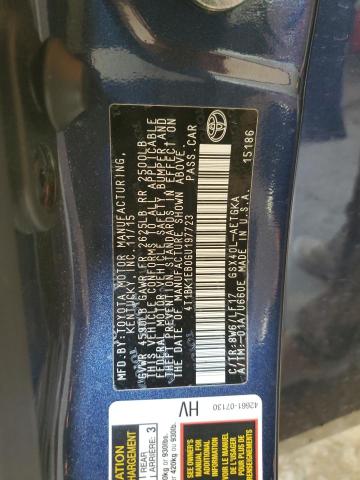 4T1BK1EB0GU197723 - 2016 TOYOTA AVALON XLE Mavi foto 13