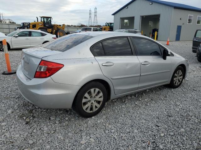 19XFB2F53CE066167 - 2012 HONDA CIVIC LX SILVER photo 3