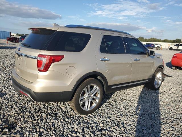 1FM5K7F87HGD79017 - 2017 FORD EXPLORER LIMITED 金色 照片 3