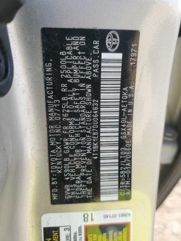 4T1BK1EB7DU064632 - 2013 TOYOTA AVALON BASE Արծաթագույն լուսանկար 13