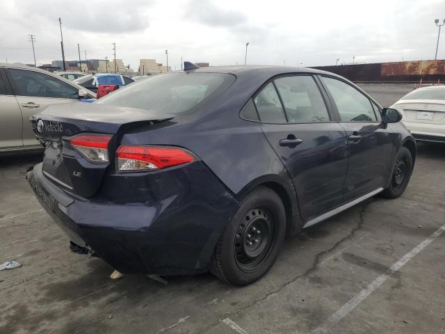 5YFEPRAE2LP032748 - 2020 TOYOTA COROLLA LE BLUE photo 3