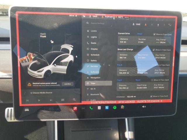 5YJ3E1EB4JF084258 - 2018 TESLA MODEL 3 Білий фото 9