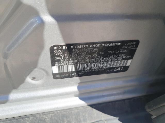 JA4AZ3A38JZ040077 - 2018 MITSUBISHI OUTLANDER SE SILVER photo 13