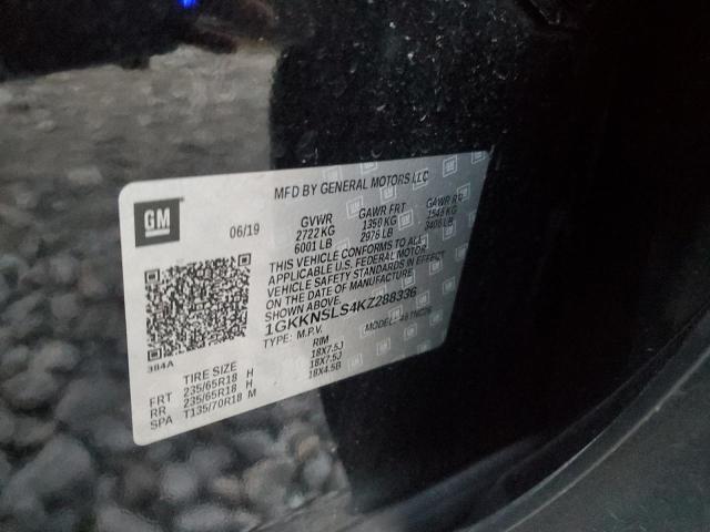 1GKKNSLS4KZ288336 - 2019 GMC ACADIA SLE BLACK photo 13