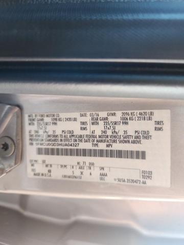 1FMCU0GD3HUA04327 - 2017 FORD ESCAPE SE ვერცხლისფერი ფოტო 13