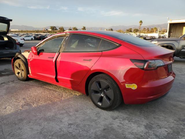 5YJ3E1EB1NF273763 - 2022 TESLA MODEL 3 红色 照片 2